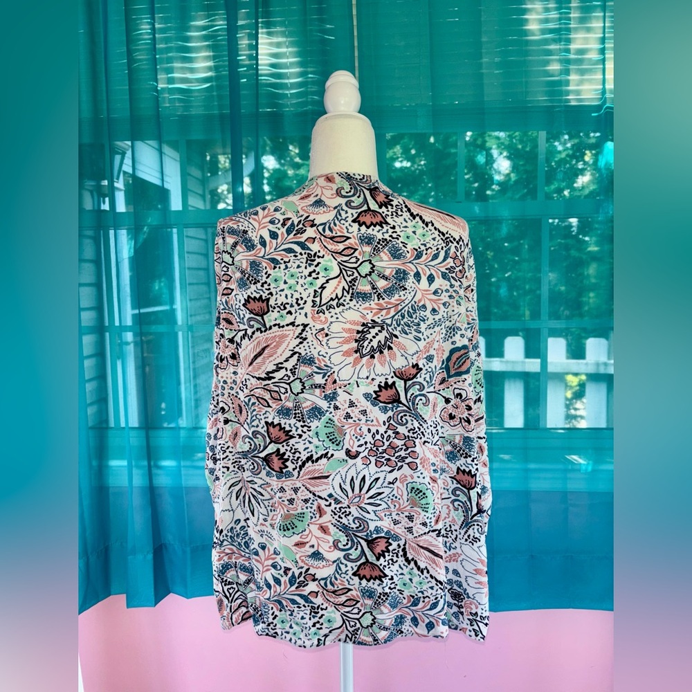 Torrid Boho Floral Paisley Drape Open Front Kimono Cardigan Size 3X - Picture 3 of 6